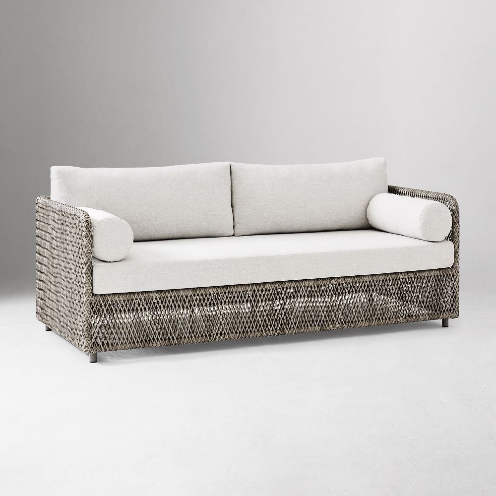 Coastal Wicker Outdoor Sofa (76"–86")