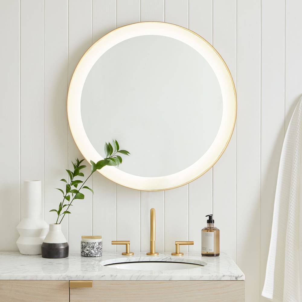 Curved Light Up Vanity Mirror - 28"