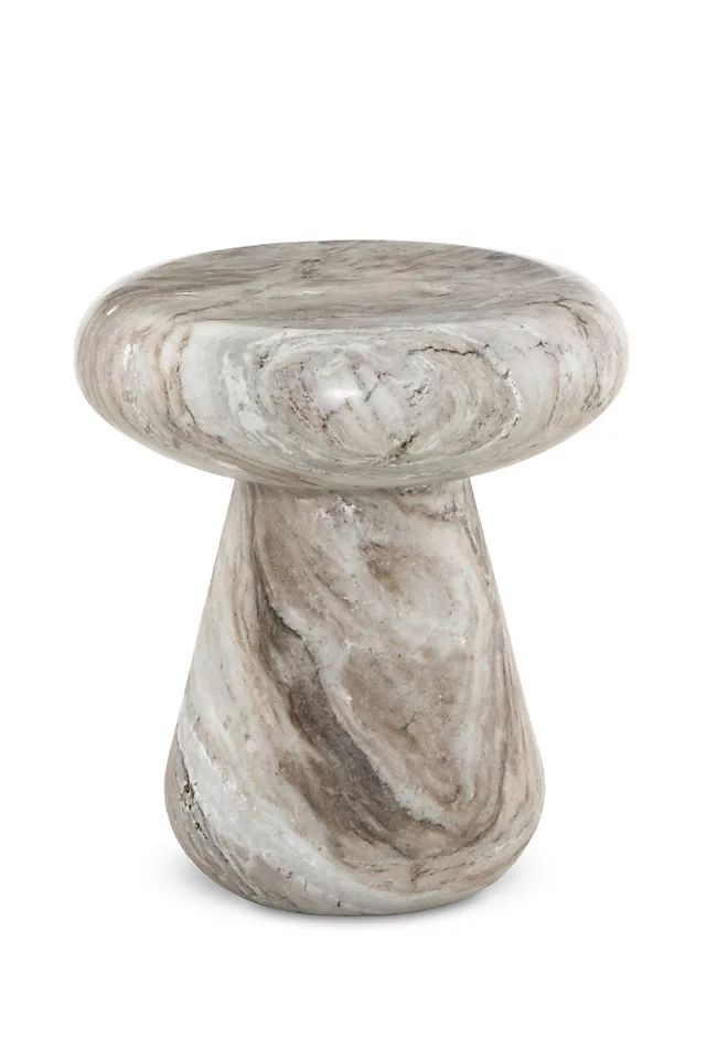 Pablo Indoor/Outdoor Round Marble End Table