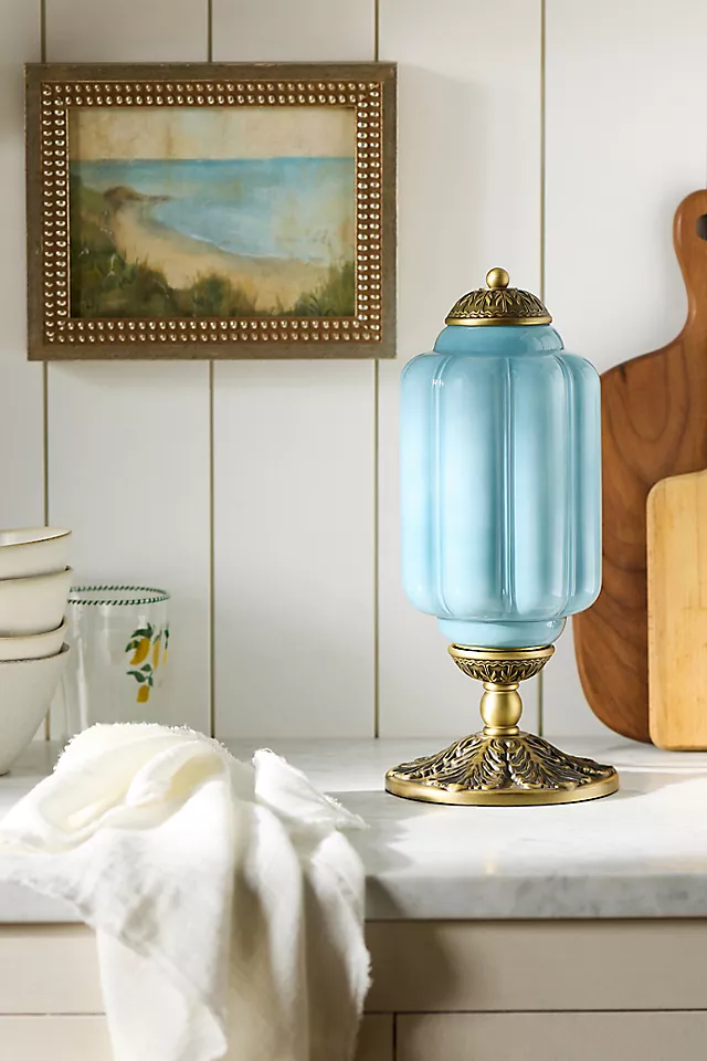 The Eloise Scallop Milk Glass Table Lamp