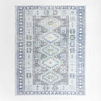Azar Blue Washable Area Rug 6'x9'