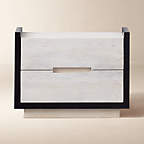 Beaufort 30" Whitewashed Wood 2-Drawer Nightstand