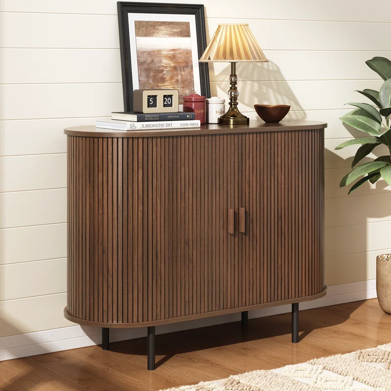 Jamyia Wood Sideboard with 2 Doors and Adjustable Shelves