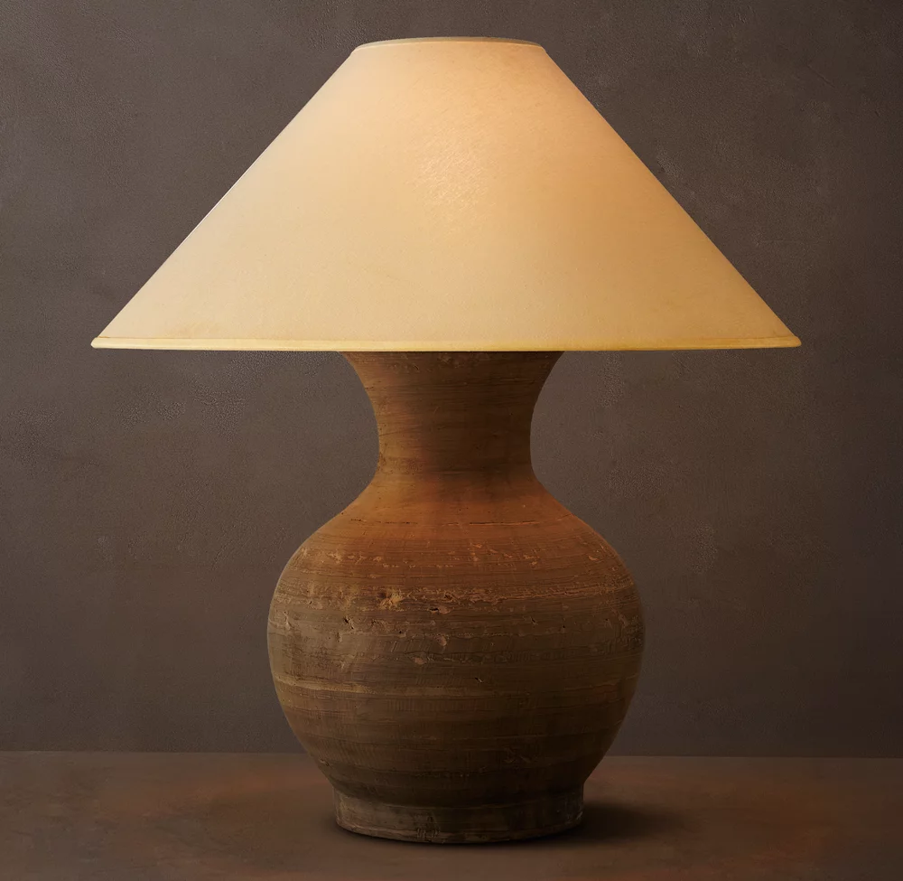 Antique Shanxi Tall Table Lamp