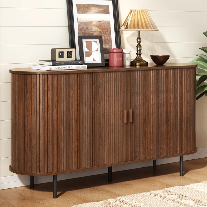 Piotrowski 55.1" W Solid and Manufactured Wood Sideboard