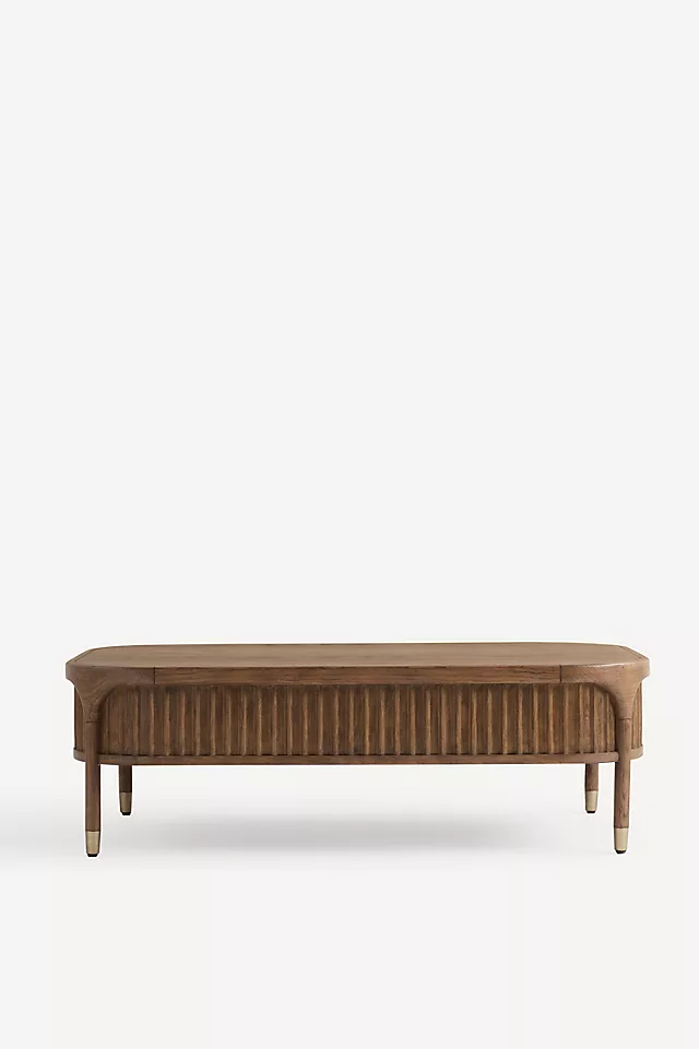 The Isla Fluted-Wood Rectangle 48" Coffee Table