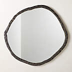 Abel Black Round Wall Mirror 48"
