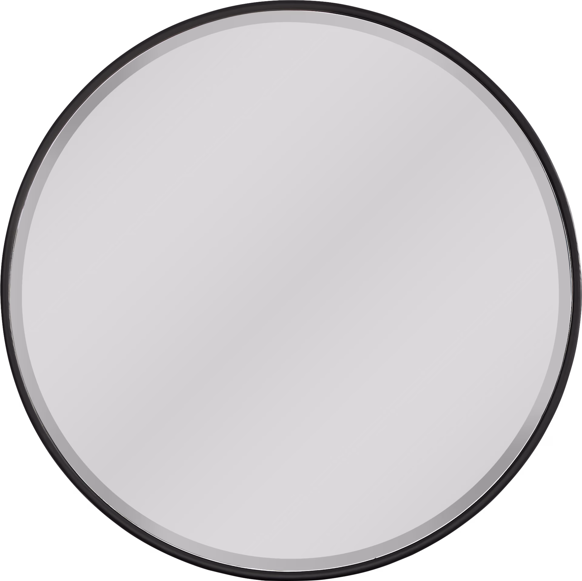 Addison Street Black Round Mirror