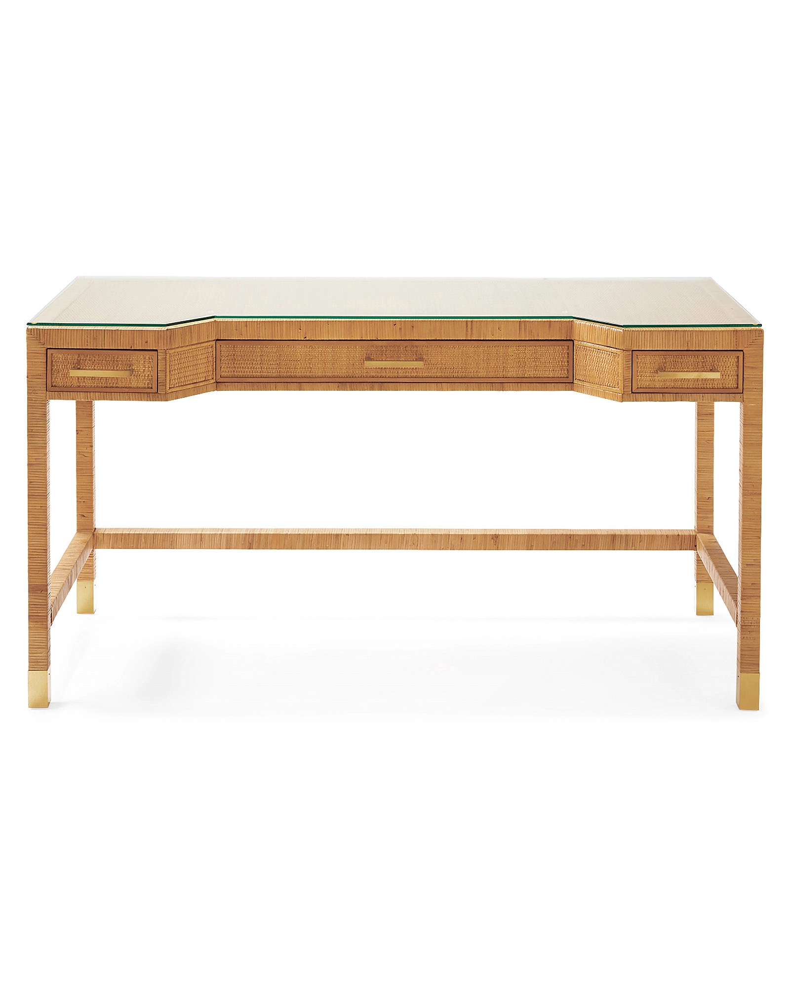 Balboa Rattan Desk - Honey