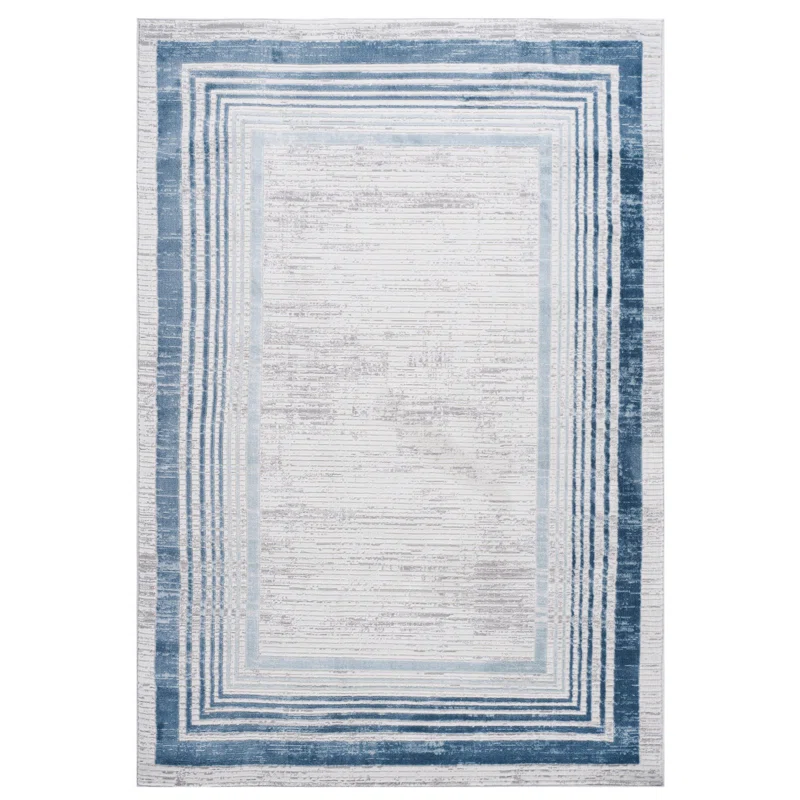 2X3 Area Rug Non-Shedding Stain Resistant Bordered For Entryway Decor