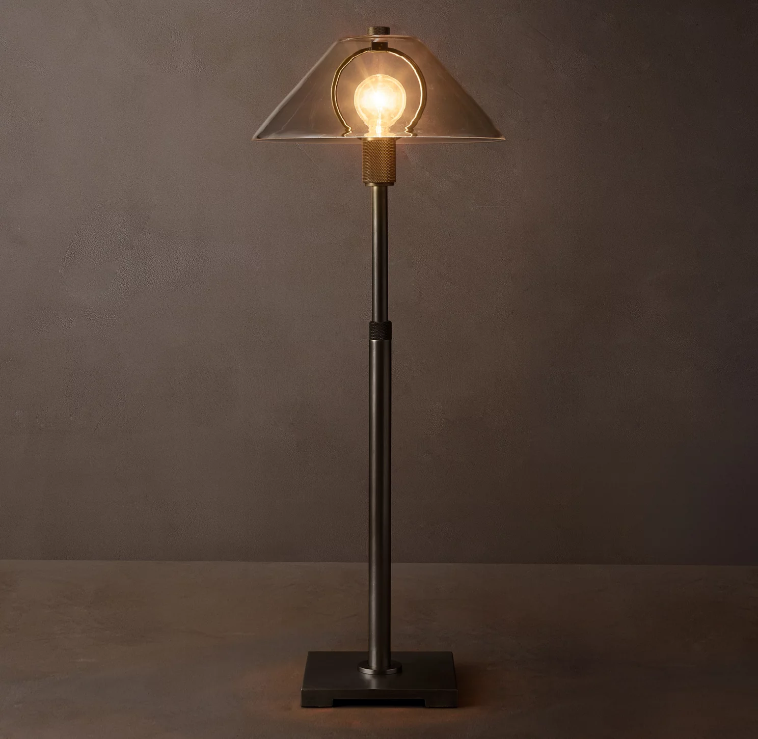 Utilitaire Glass Shade Table Lamp