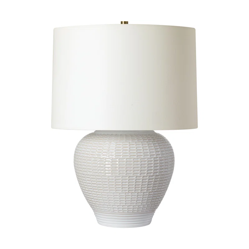 Lauren Ralph Lauren Marcel 1 Light Bedroom Home Office Living Room Lamp With White Linen Shade