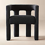 Stature Black Boucle Dining Armchair