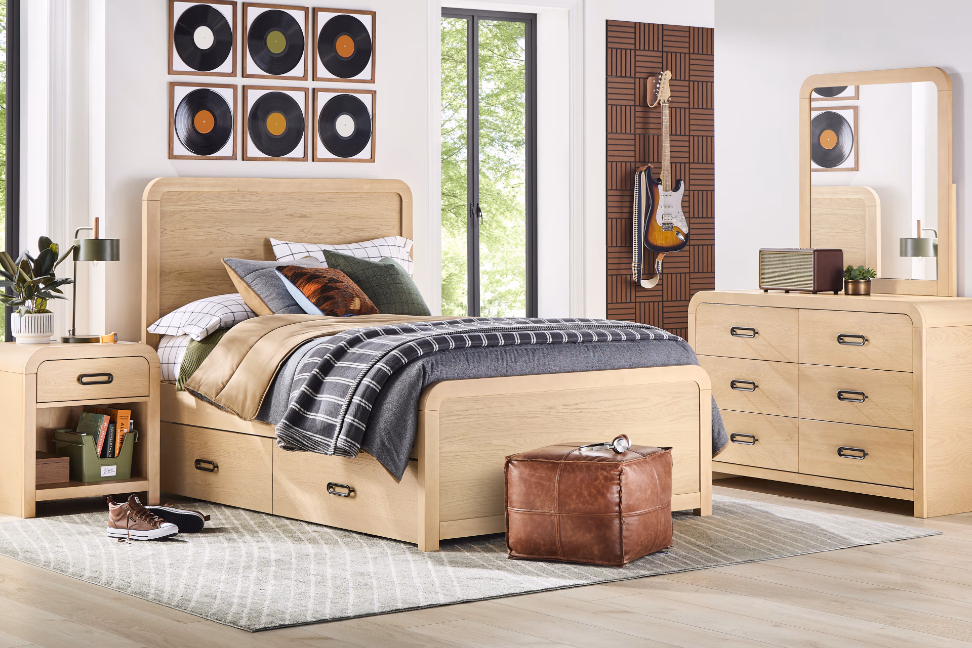 Kids Hidden Hills Bedroom with Dresser and Mirror