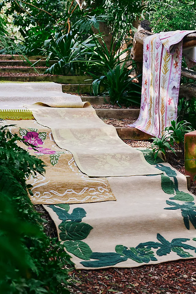 Farm Rio x Anthropologie Tufted Indoor/Outdoor Bananas Rug