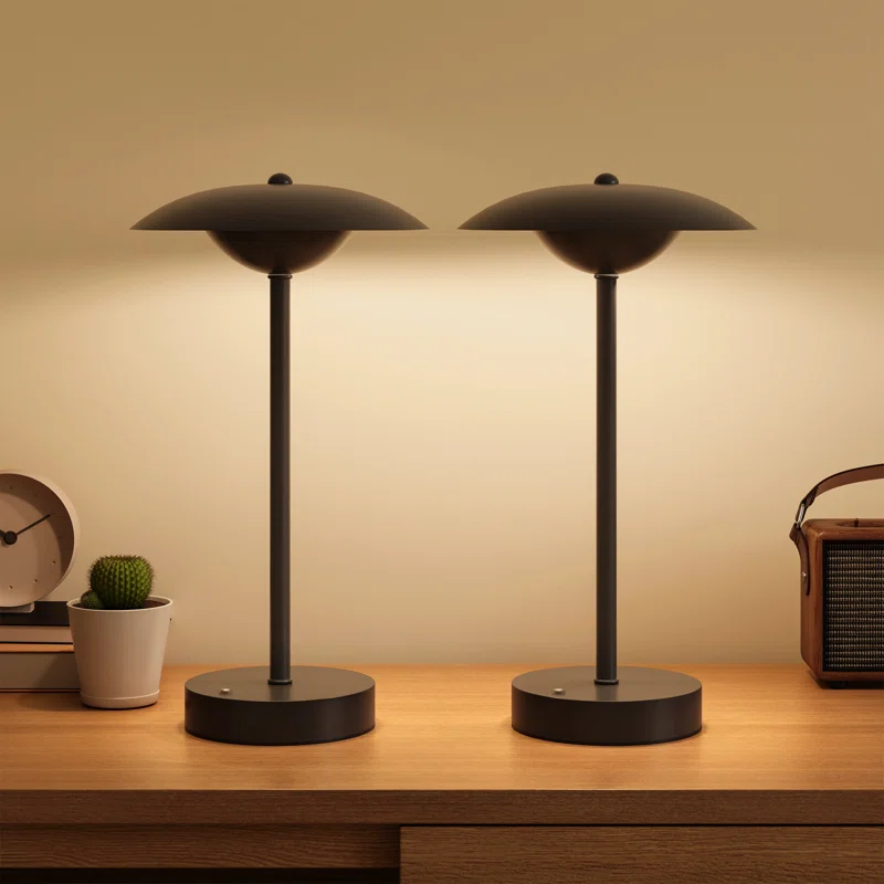 Cordless Table Lamp, LED Bedside Lamp for Living Room, Dimmable (Set of 2)